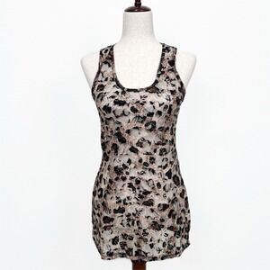 Vtg 90s Wet Seal Top Womens Medium Black Brown Floral‎ Fairy Grunge Sheer Moody